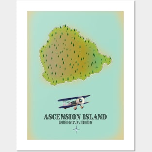 Ascension Island map Posters and Art